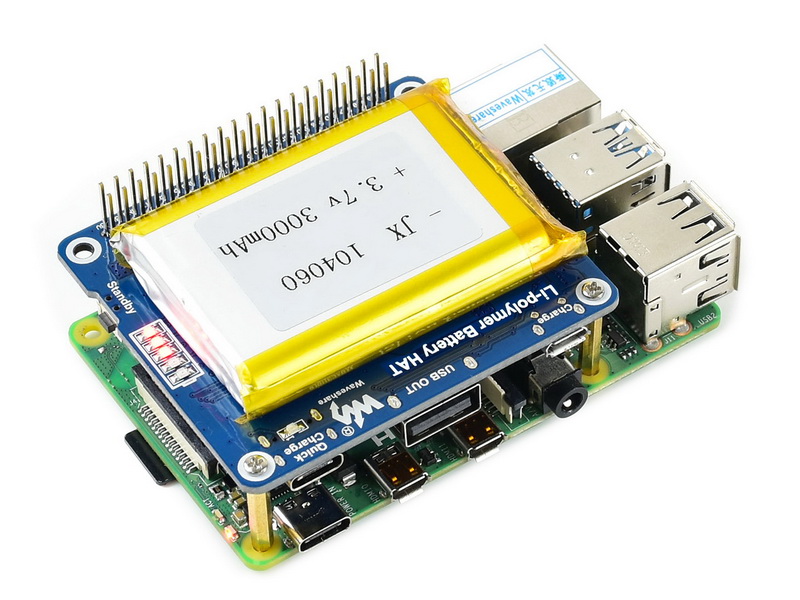 Плата розширення Raspberry Pi Li-polymer Battery HAT (17076) - фото 1