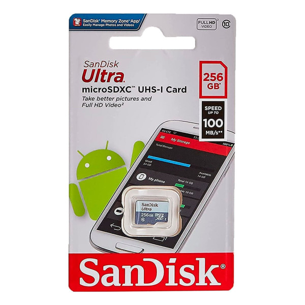 Карта пам'яті SANDISK 256 GB microSDXC class 10 UHS-I Ultra (SDSQUNR-256G-GN3MN)
