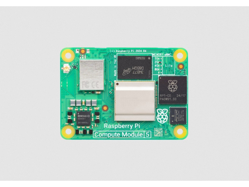 Raspberry Pi запускает вычислительный модуль Compute Module 5 для встраиваемых приложений