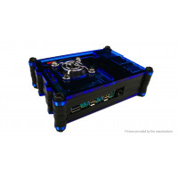 Многослойный сине-чёрный корпус для Raspberry Pi 4 с поддержкой кулера