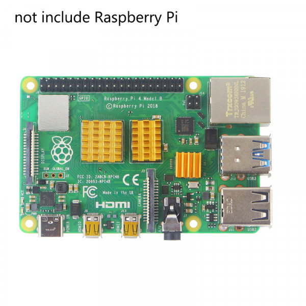 Набор 3 шт. жёлтых алюминиевых радиаторов для Raspberry Pi 4