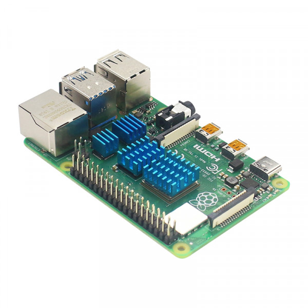 Набор 4 шт. голубых алюминиевых радиаторов для Raspberry Pi 4