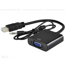 Конвертер HDMI to VGA с аудио 3.5 mm чёрный