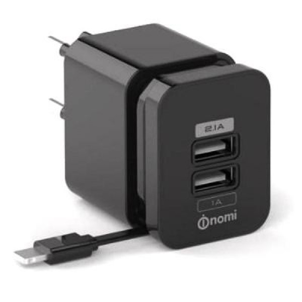Блок питания Nomi HC05213 2*USB 2.1A Black