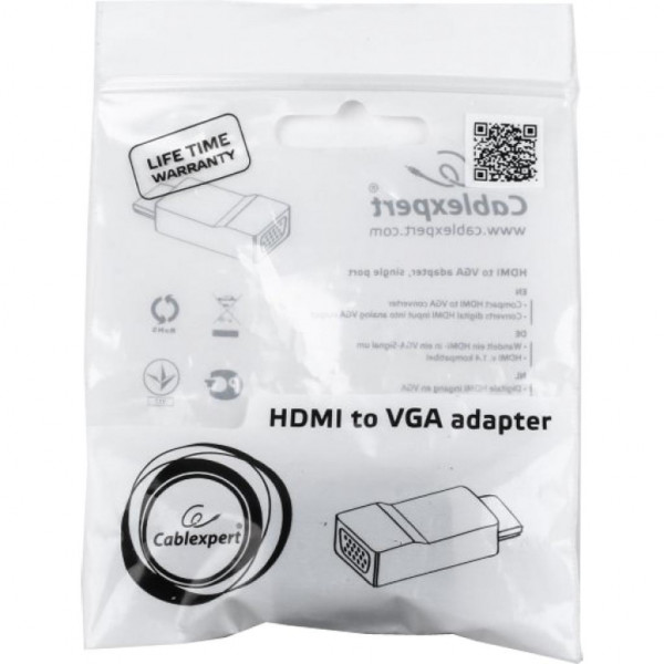 Переходник HDMI to VGA Cablexpert (A-HDMI-VGA-001)