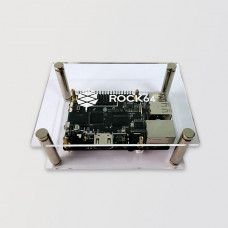 Корпус для ROCK64 открытый прозрачный акрил