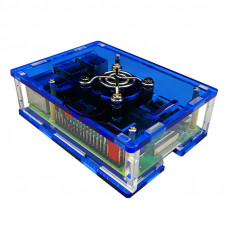 Синий корпус для Raspberry Pi 4 с поддержкой кулера