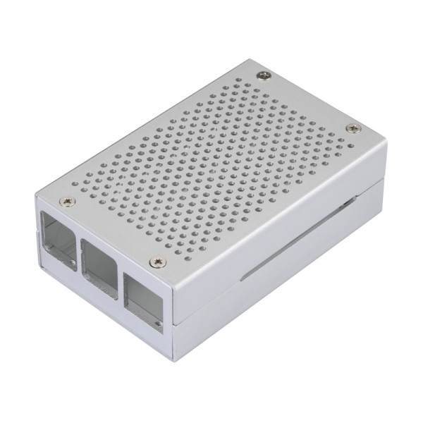 Алюминиевый корпус с перфорацией для Raspberry Pi 4 серый