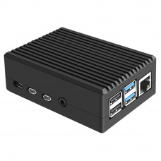 Корпус-радиатор из алюминия для Raspberry Pi 4 чёрный