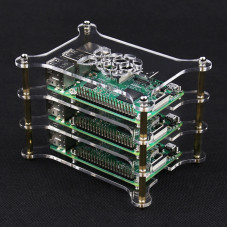 Модульный акриловый корпус для трёх Raspberry Pi