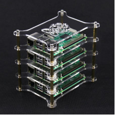 Модульный акриловый корпус для четырёх Raspberry Pi
