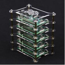 Модульный акриловый корпус для десяти Raspberry Pi