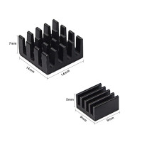 Набор чёрных алюминиевых радиаторов на термоскотче