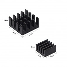 Набор чёрных алюминиевых радиаторов на термоскотче