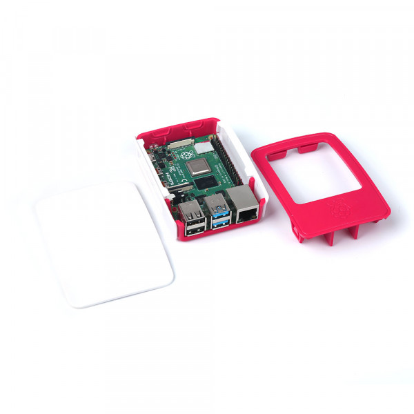 Официальный бело-малиновый корпус для Raspberry Pi 4