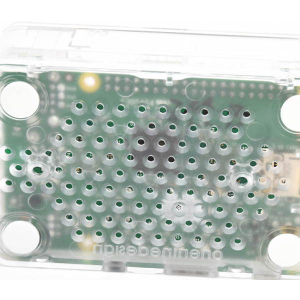 Прозрачный пластиковый корпус с логотипом Raspberry Pi 4B