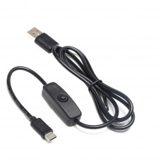 Кабель USB - USB-typeC с выключателем 1,0 М чёрный