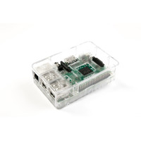 Прозорий пластиковий корпус із логотипом Raspberry Pi