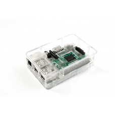 Прозрачный пластиковый корпус с логотипом Raspberry Pi