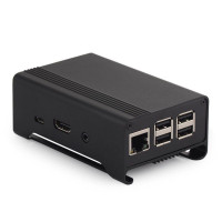 Алюмінієвий чорний корпус із смужками для Raspberry Pi