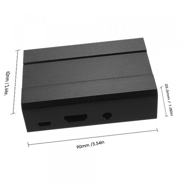 Чёрный алюминиевый корпус для Raspberry Pi