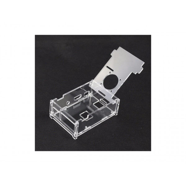 Прозрачный акриловый корпус с местом под кулер для Raspberry Pi