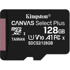 Карта памяти Kingston 128GB microSDXC Class 10 Canvas Select Plus 100R A1 (SDCS2/128GBSP)