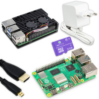 Raspberry Pi 5 Starter Kit 4GB алюминиевый корпус двойной кулер