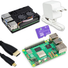 Raspberry Pi 5 Starter Kit 4GB алюминиевый корпус двойной кулер