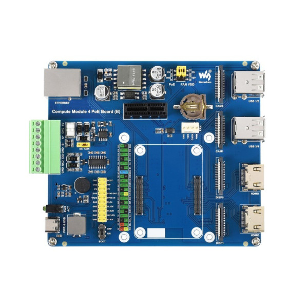 I/O PoE Board (B) для Raspberry Pi Compute Module 4 (20157)