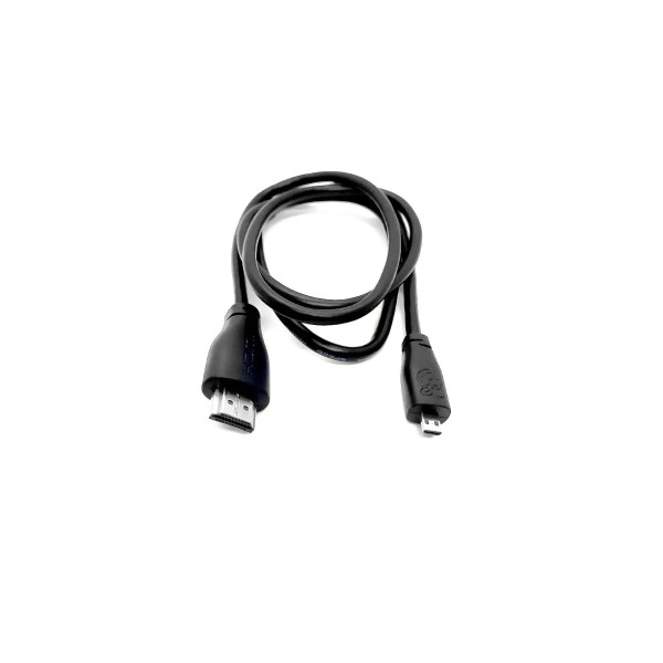 Micro HDMI-HDMI кабель для Raspberry Pi 4 Model B, чёрный (2 метра)