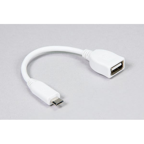 USB Type-A - micro USB кабель-адаптер Raspberry Pi, белый (80 мм)