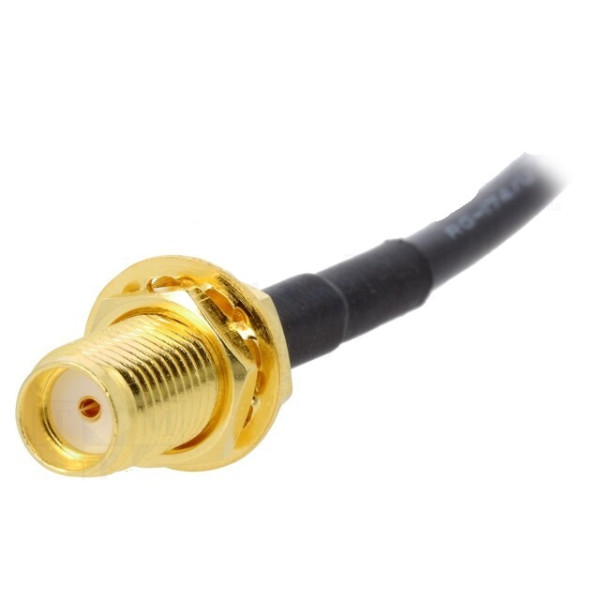 Пигтейл MMCX male straight to SMA female straight, 100mm