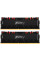 Модуль пам'яті для комп'ютера DDR4 16GB (2x8GB) 4266 MHz Renegade RGB Black Kingston Fury (ex.HyperX) (KF442C19RBAK2/16)