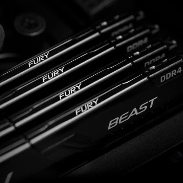 Модуль пам'яті для комп'ютера DDR4 32GB (2x16GB) 3600 MHz Fury Beast Black Kingston Fury (ex.HyperX) (KF436C18BBK2/32)