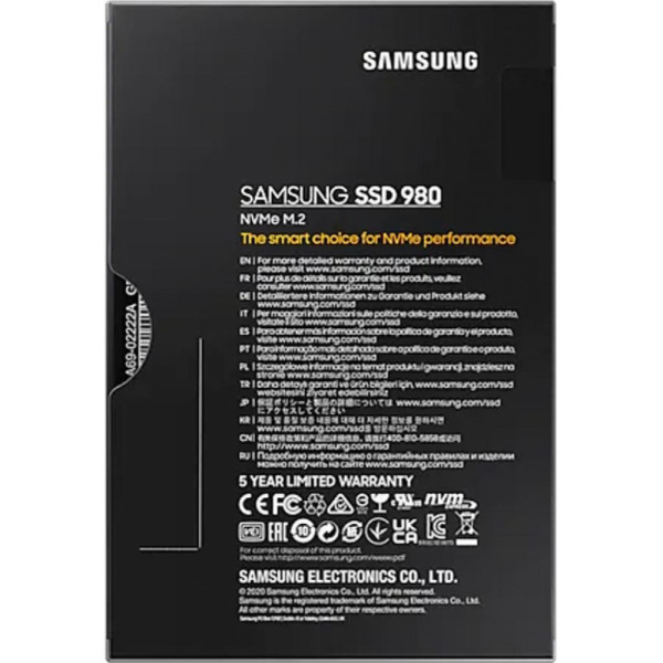 Накопитель SSD M.2 2280 250GB 980 series Samsung (MZ-V8V250BW)