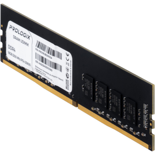 Модуль памяти для компьютера DDR4 16GB 3200 MHz Prologix (PRO16GB3200D4)