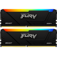 Модуль памяти для компьютера DDR4 32GB (2x16GB) 3733 MHz Beast Black RGB Kingston Fury (ex.HyperX) (KF437C19BB12AK2/32)