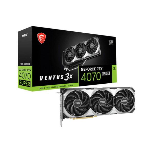 Видеокарта MSI GeForce RTX4070 SUPER 12Gb VENTUS 3X OC (RTX 4070 SUPER 12G VENTUS 3X OC)