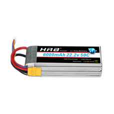 Аккумулятор для дрона HRB_ Lipo 6s 22.2V 6000mAh 50C XT60 (HR-6000MAH-6S-50C-XT60)